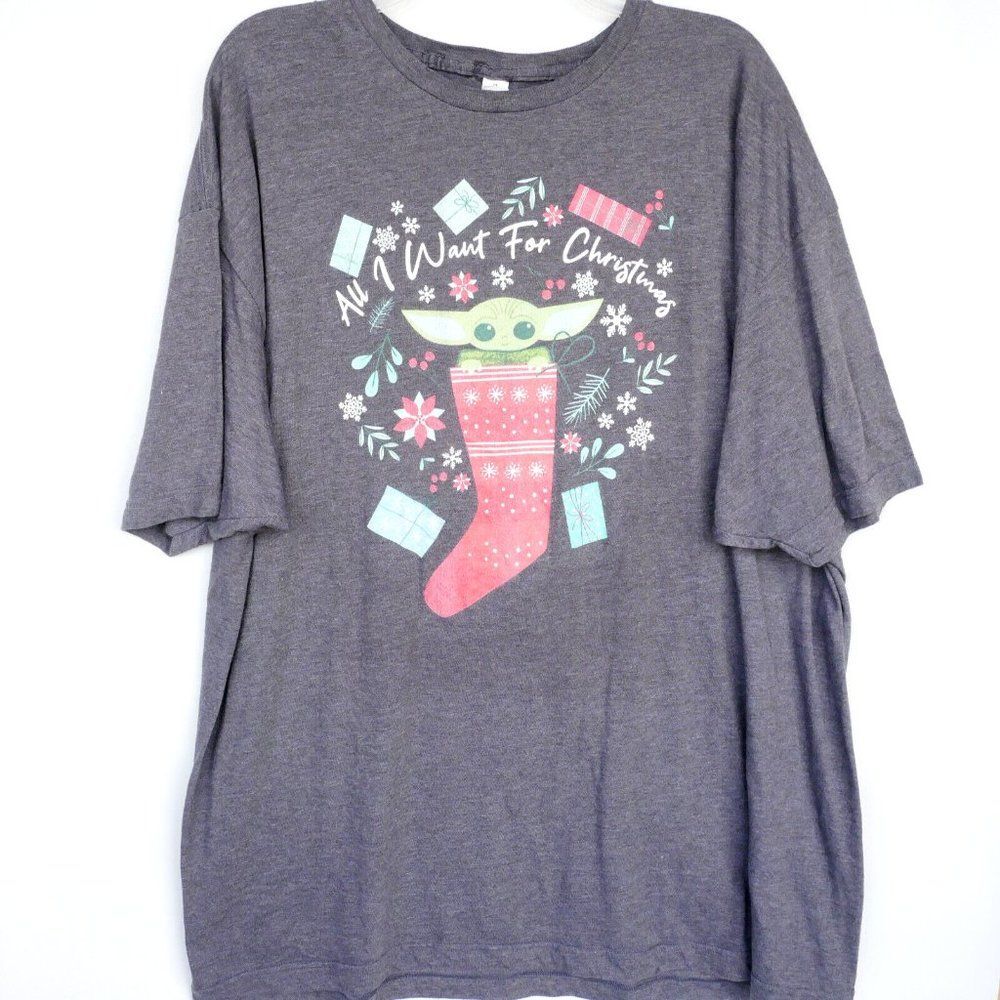 Baby Yoda The Child Shirt Adult 3XL All I Want For Christmas Tultex